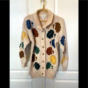 Hand embroidered fall cardigan